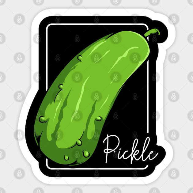 Pickle - Dill Vegetable Cucumber Green Vegan Food Sticker by Lumio Gifts